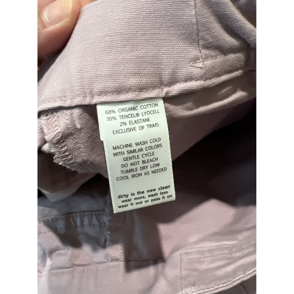 Toad & Co Womens Earthworks Camp Feded Lilac Short Size 0 Organic Cotton Blend - Picture 9 of 9